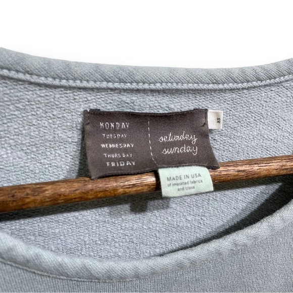 Anthropologie Saturday Sunday Odette Terry Drop Waist Mini Dress Sz XS 18 x 32 - Picture 3 of 4